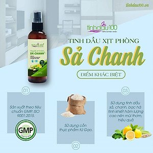 Tinh dầu xịt phòng sả chanh 100ml