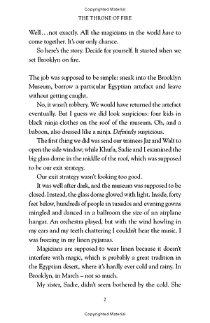 The Kane Chronicles Book 2: The Throne Of Fire