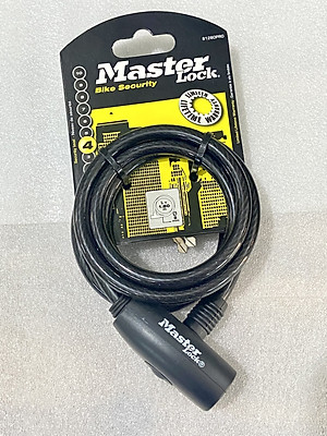 KHÓA DÂY XE ĐẠP MASTERLOCK 8126 MÀU ĐEN