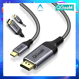 Cáp chuyển cổng QGeeM USB 3.1 Type C (Tương thích Thunderbolt 3) sang DP dài 1.2m 4K @ 60HZ, chuyển đổi USB C sang DP tương thích rộng rãi- Hàng chính hãng        