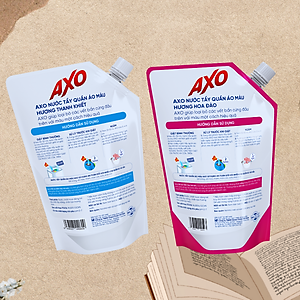 Combo 3 Túi Nước tẩy quần áo màu đánh bay vết bẩn AXO 1200ml không mùi khó chịu
