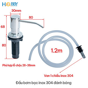 Vòi bơm hút nước rửa chén inox 304 bóng cao cấp Hobby Home Decor NRC5