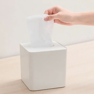 Hộp khăn giấy vuông,Tròn, chữ nhật sano inochi màu trắng sang trọng