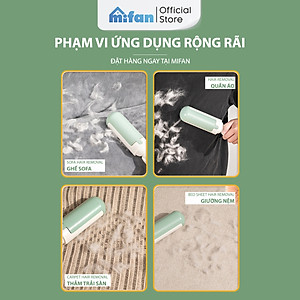 Căy lăn bụi lông chó mèo tĩnh điện đa năng Mifan - Bàn chải lưỡi silicon hai chiều hút sạch hiệu quả - Vệ sinh vải quần áo, chăn ga, nệm, sofa