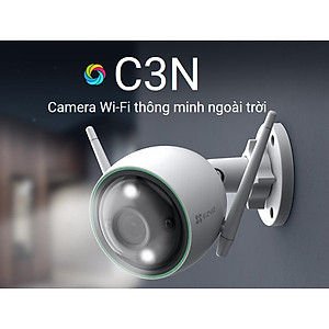 Camera IP Wifi ngoài trời EZVIZ C3N 1080P - ban đêm có màu - hổ trợ thẻ nhớ lên đến 256G - hàng nhập khẩu