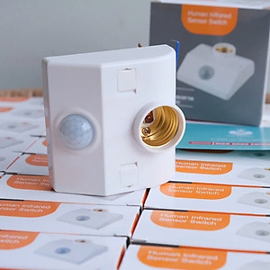 Đuôi Đèn Cảm Ứng Hồng Ngoại Chuyển Động , Đui Đèn E27 Cảm Biến Chuyển Động Hồng Ngoại 