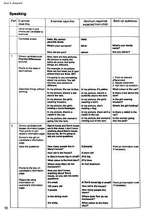 Cambridge English Flyers 1 for Revised Exam from 2018 Ans Booklet