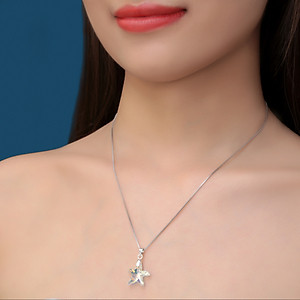 Dây Chuyền Tropicana Phối Charm Swarovski Pha Lê Sao Biển 2 Màu