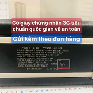 Pin sạc dự phòng SH-2331, công suất 22.5W dung lượng 20000mAh sạc nhanh hai chiều, có chứng nhận 3C tiêu chuẩn quốc gia, hàng chính hãng