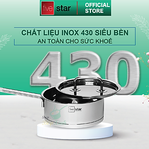 Bộ nồi quánh inox Fivestar 3 đáy từ nắp inox 3 món