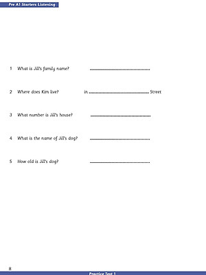 Pre A1 Starters - Practice Tests 1-5