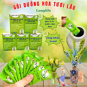 Gói Cắm Hoa Tươi Lâu Gấp 2 Lần Và 14 Ngày Không Thay Nước Loại 5gr Longlife (Bộ 50 gói)