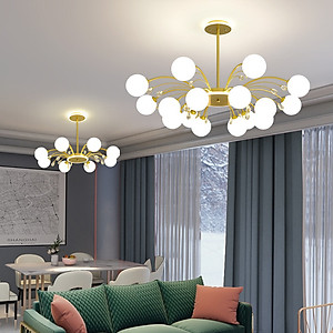 Đèn chùm DESPE loại 8 bóng kiểu dáng hiện đại, sang trọng trang trí nhà cửa độc đáo - kèm bóng LED chuyên dụng.