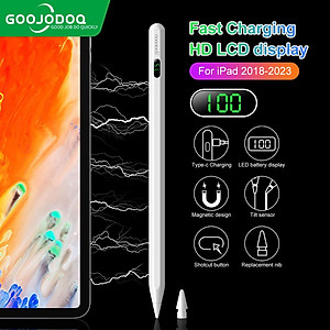 [HÀNG CHÍNH HÃNG GOOJODOQ] CD3276 - Bút cảm ứng Digital Power Display Anti-mistouch Stylus dành cho "phiên bản iPad 2018 trở lên  iPad 10/9/8/7/6 iPad Air 3/4/5 iPad Mini 5/6 iPad Pro 11/12,9 inch (Vui lòng cập nhật hệ thống lên phiên bản 12.2 trở lên)"