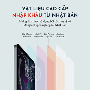 Dán màn hình dành cho iPad Paper-like Version 2 Kai chống vân tay cho cảm giác vẽ như trên giấy - Hàng Chính Hãng
