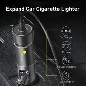 Tẩu Sạc 120W Trên Ô Tô QC 4.0 3.0 PD PPS Type C Sạc Nhanh 2 Cổng USB - Hàng Chính Hãng Baseus