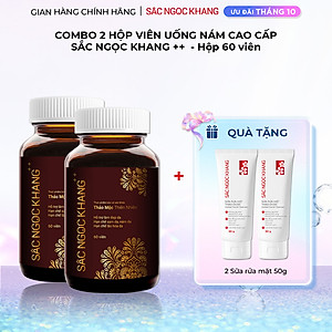 Combo 2 Hộp viên uống Sắc Ngọc Khang ++ hỗ trợ hạn chế lão hóa, sạm da, nám da; hỗ trợ tăng cường nội tiết tố nữ