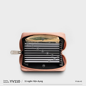 Ví Yuumy ( Thời trang nữ cầm tay nhiều ngăn - Ví da Seasand YV110 )