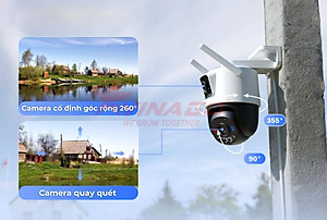 Camera Wifi IMOU 2 Mắt Ngoài Trời S7XP Cruiser Dual 6MP/10MP, quay 360 độ, đàm thoại 2 chiều - Hàng chính hãng