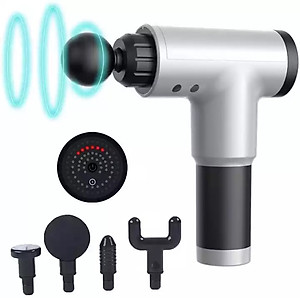 Máy mát xa massage mini đa năng cầm tay Fascial Gun Phoenix thế hệ mới - 6 Cấp Độ, Hỗ Trợ Mát Xa Chuyên Sâu, Giảm Đau Cơ, Cứng Khớp - Tặng kèm 04 đầu mát xa