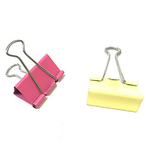 Kẹp Bướm Màu 41mm Flexoffice - FO-DCC05 (24 Chi Tiết)