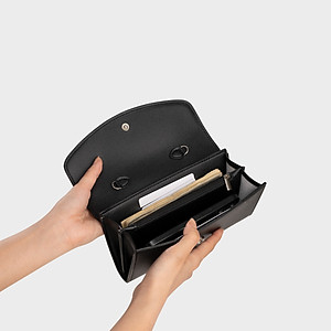 Ví Yuumy ( Thời trang nữ phối màu kèm dây đeo chéo - Ví da Seasand YV103 )