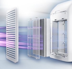 Máy lọc không khí 2 trong 1 kèm chức năng tạo độ ẩm Philips Series 3000 AC2726/00 - Hàng Nhập Khẩu