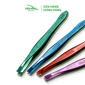 Nhíp Inox Đầu Xéo Nhổ Lông Mày Cao Cấp Kềm Nghĩa N.425