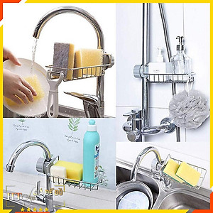 Kệ đựng đồ rửa chén bát Xoong nồi , kệ inox gắn vòi nước đa năng giá để giẻ rửa bát dụng cụ nhà bếp tiện dụng Kitchen