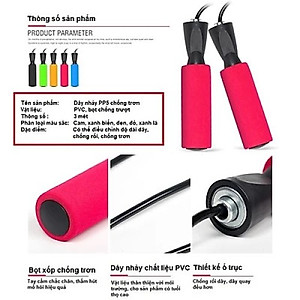 Dụng Cụ Nhảy Dây Tập Thể Dục Chất Liệu PVC 2m7 Tùy Ý Điều Chỉnh Kích Thước - Chính Hãng