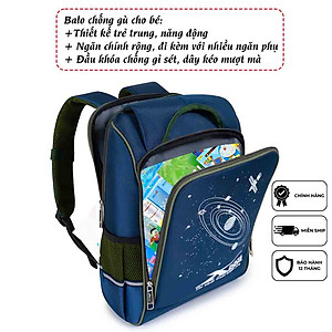 Balo học sinh tiểu học siêu nhẹ Xbags Universe Xb 3104 ba lô chống gù lưng
