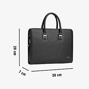 Túi Xách, Cặp Thời Trang Nam Khóa Số Cao Cấp Da Bò Mill CTS12 Đen