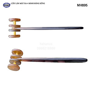Cây lăn 4 bánh mát xa bằng sừng - lăn mặt giúp làm mịn da & lưu thông khí huyết- MH895