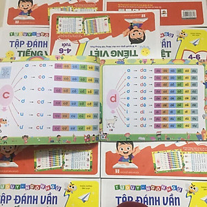 Sách tập đánh vần tiếng việt 4-6 tuổi (Tặng Kèm Thẻ Ghép Vần)