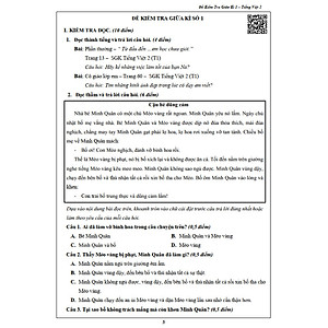 Đề Kiểm Tra Tiếng Việt 2 - Tập 1