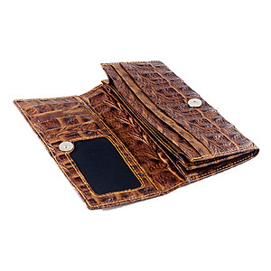 Bóp da nữ vân cá sấu lớn 2 gấp nhiều màu Huy Hoàng HP3116-17-18 + tặng 01 áo thun