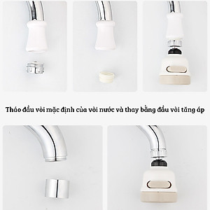 Đầu vòi tăng áp lực điều chỉnh góc độ cho vòi rửa và vòi sen TA-01