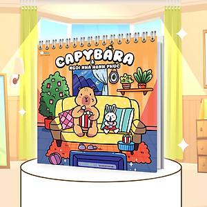 Combo Sách tô màu Capybara - Ngôi nhà hạnh phúc và Trái tim mặt trời (2 Cuốn)