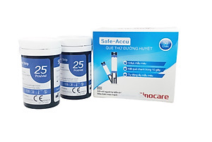 Que Thử Đường Huyết Safe Accu Sinocare 50 Que + 50 Kim Chích Máu