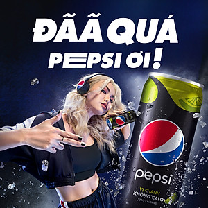 Thùng 24 Lon Nước Uống Có Gaz Pepsi Vị Chanh Không Calo (320ml/Lon)