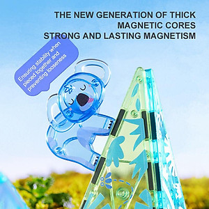 Đồ chơi xếp hình nam châm ánh sáng cầu vồng Mideer Colorful Magnetic Tiles cho bé từ 3 tuổi trở lên