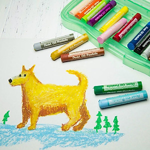 Sáp Màu Dầu Nhật Bản Pentel Oil Pastel PHN Bộ 12/16/25/36/50 Màu | Màu Sắc Tươi Sáng | An Toàn Không Độc Hại
