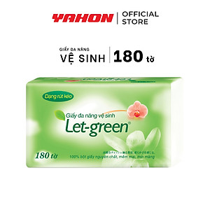 Combo Bao Khăn Giấy Vệ Sinh Đa Năng LET-GREEN 18*21cm, 180 Tờ/Bao