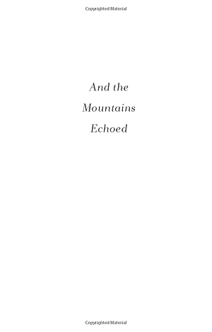 And The Mountains Echoed