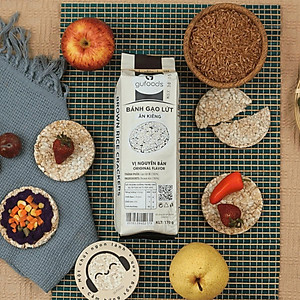 [Vị Huyền Mễ, Nguyên Bản, Yến Mạch] - Bánh Gạo Lứt Ăn Kiêng GUfoods 170g - Tập Gym, Giảm Cân, Thực Dưỡng, Eat Clean, Ăn Vặt Healthy, Không Chiên Dầu