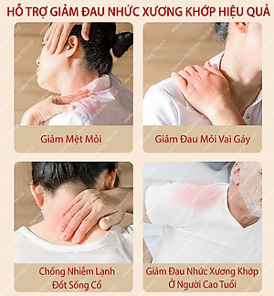 Hộp 12 Miếng Cao Dán Ngải Cứu Xương Khớp Hamart Giảm Đau Mỏi Khớp Cổ Vai Gáy Cột Sống Lưng