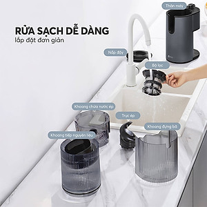 Máy ép chậm Elmich JEE-8758, công suất 240W, bảo toàn dưỡng chất, giữ trọn hương vị, ép kiệt bã tới 98% - Hàng Chính Hãng