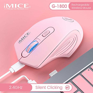Chuột gaming không dây bluetooth sạc pin HXSJ G-1800 cho game thủ chơi game chuyên nghiệp kết nối Wireless 2.4G - Hàng chính hãng