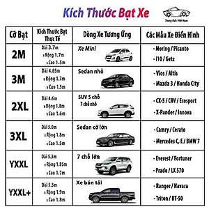 Bạt Phủ Ô Tô 4 Chỗ - 7 Chỗ - Bán Tải - Bạt Phủ Trùm Xe Ô Tô + Quà Tặng Túi Thơm Hình Cây Thông Treo Xe