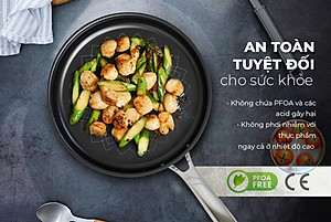 Chảo Inox 3 lớp Ultra Titanium Sunhouse STIM - Dùng cho mọi loại bếp - Hàng chính hãng